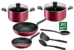 Cookware Set of 9 PCs,Super Cook| Aluminium Non-Stick with Thermo Signal|  2 Years Warranty B460S984