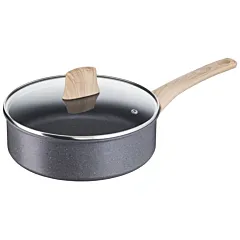 TEFAL قدر | Natural Force 24 سم | سهل التنظيف | طلاء Mineralia+ غير لاصق | معادن طبيعية | مؤشر Thermo-signal | طهي صحي | صنع في فرنسا | ضمان لمدة سنتين | G2663232
