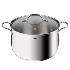 TEFAL قدر Intuition XL | 26 سم | الفولاذ المقاوم للصدأ 18/10 عالي الجودة | حجم XL | مقابض قوية | غطاء زجاجي | طنجرة للطهي بالحث | ضمان لمدة سنتين | B8646304