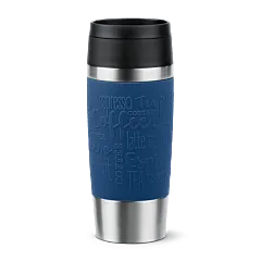 Tefal Travel Mug Classic 0.36 L | Quick Press Lid | 360° Drinking | Leak-Proof | Hot 4 h, Cold 8 h | Soft-Touch Sleeve | Dishwasher-Safe | Dark Blue | N2020310