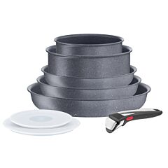 Ingenio Natural On 8-Piece Cookware Set, Stackable, Non-stick coating, Induction, Made in France, L7669802