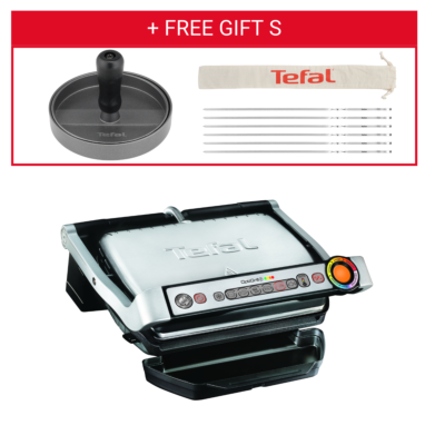  أوبتي جريل+| 6 برامج تلقائية + وضع يدوي مع 4 إعدادات حرارة | GC712D28 + مكبس برجر و أسياخ