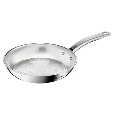 TEFAL Intuition مقلاة 24 سم | ستانلس ستيل ممتاز 18/10 | تحمير مثالي | سهل التحرير | مقبض قوي | مناسب للحث الحراري | ضمان سنتين | B8590435