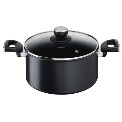 TEFAL قدر طبخ | UNLIMITED قدر طبخ 24 سم مع غطاء | طلاء غير لاصق سهل التنظيف | مؤشر Thermo signal™ | طهي صحي وآمن | صنع في فرنسا | ضمان لمدة سنتين | G2554602