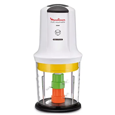 مالتي مولينيت AT71 قطاعة صغيرة من مولينكس 6 في 1، شفرات حادة وشفرات مسننة وملحق للصلصة