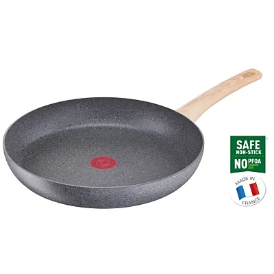 TEFAL مقلاة | Natural Force 32 سم | سهل التنظيف | طلاء Mineralia+ غير لاصق | معادن طبيعية | مؤشر Thermo-signal | طهي صحي | آمن | صنع في فرنسا | ضمان لمدة سنتين | G2660883