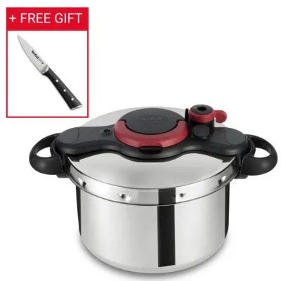 TEFAL Pressure Cooker | Clipso Minut Easy 7.5L | Stainless steel | All heat sources including induction | Cooks Up To 2 Times Faster | Vitamins Preserved |Made in France| 2 Years Warranty | P4624866
