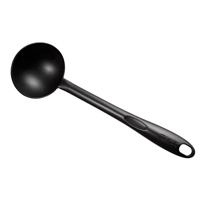 TEFAL Bienvenue Ladle | Kitcken Tool | High-Heat Resistance | Scratch-Free for Cookware | Dishwasher-Safe | Black | Plastic | Made in France | 2 Years Warranty | 2744312