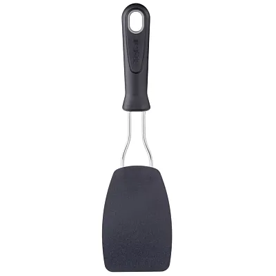 TEFAL comfort angle spatula| Kitcken Tool | High-Heat Resistance | Scratch-Free for Cookware | Dishwasher-Safe | Ergonomic Design | Black | Plastic | 2 Years Warranty | k1290314