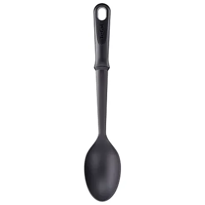 TEFAL Comfort Spoon | Kitcken Tool | High-Heat Resistance | Scratch-Free for Cookware | Dishwasher-Safe | Ergonomic Design | Black | Plastic | 2 Years Warranty | K1290114