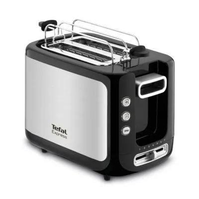  Toaster | Express | 2 slots | 850 W | 7 Levels of Toasting | Defrost Function | Bun Warmer Accessory | TT365027
