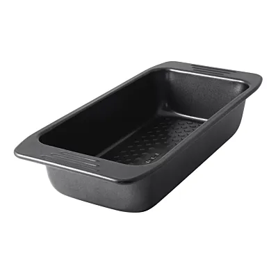 TEFAL Easy Grip Rectangular Cake 12x25cm, Carbon Steel, Easy Handling, Large Handles, Non-Stick Coating, Easy Release, Easy Cleaning, Dark Grey J1625345 