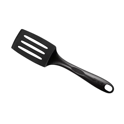 TEFAL Bienvenue Little Angle Spatula | Kitcken Tool | High-Heat Resistance | Scratch-Free for Cookware | Dishwasher-Safe | Black | Plastic | Made in France | 2 Years Warranty | 2745112