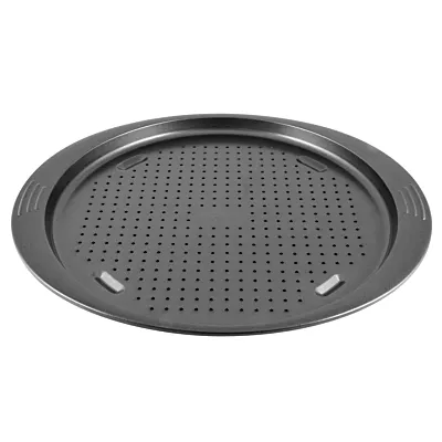 TEFAL Pizza Pan | Easy Grip Pizza Pan 34cm | Carbon Steel | Easy Handling | Large Handles | Non-Stick Coating | Easy Release | Easy Cleaning | Dark Grey | 2 Years Warranty | J1629045 