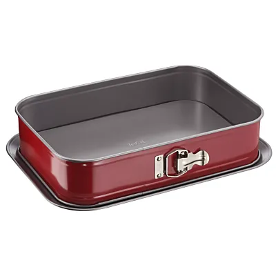 TEFAL Baking Mold | Delibake Hinged Oven Dish 36 X 24 cm | Red | High-Quality Carbon Steel Bakeware | Easy to Clean | 2 Years Warranty | J1640514