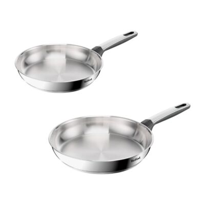 Emotion+ Set of 2 Frypans 24/28cm, Premium Stainless Steel | 10-Year Guarantee, Induction Compatible | E335S234