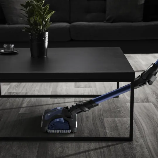 X-Force Flex 14.60 Aqua cordless vacuum cleaner, which is designed to reach far under furniture. 