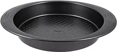 TEFAL Baking Tray | Easy Grip Round Cake 23cm | Carbon Steel | Easy Handling | Large Handles | Non-Stick Coating | Easy Release | Easy Cleaning | Dark Grey | 2 Years Warranty | J1629645
