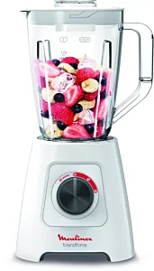 مولينكس بلند فورس LM423 LM423127 بلند فورس لون أبيض 600 واط مع خلاط، مطحنة ومفرمة