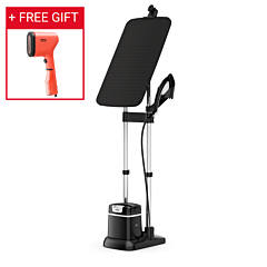  مكواة بخار | IXEO + مكواة بخار كاملة الحجم 2 في 1 | 2980 واط | لوحة ذكية مدمجة 3 أوضاع | سعة 1 لتر | مكواة ملابس | QT1510GO