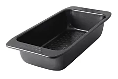 TEFAL Easy Grip Rectangular Cake 12x25cm, Carbon Steel, Easy Handling, Large Handles, Non-Stick Coating, Easy Release, Easy Cleaning, Dark Grey J1625345 
