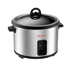 Moulinex Conventional Rice Cooker, 10-Cup Capacity, 10-20 portions, Automatic Cooking, Keep-Warm, Dishwasher-Safe Removable Parts, Non-Stick Removable Bowl, MK123D27