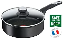 TEFAL قدر صلصة | UNLIMITED قدر صلصة 24 سم + غطاء | مقاومة للخدش | طلاء غير لاصق آمن 100% | مؤشر Thermo signal™ | تحمير مثالي | صنع في فرنسا | متوافق مع الحث | ضمان لمدة سنتين | G2553202