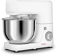 Moulinex Masterchef Essential Kitchen Machine, Pizza, Cake, Baking, 800W, 4.8 L Capacity Bowl, Pastry Kit, Whisk, Dough Hook, Beater, 6 Speeds, QA150127 
