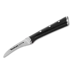 TEFAL Ice Force Curved Paring Knife | 7cm | Kitchen Knife | German Stainless Steel Blade | Long-Lasting Cutting Performance and Sharpness | Dishwasher safe | Black | 2 Years Warranty | K2321214
