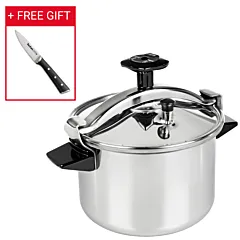 TEFAL Pressure Cooker | Authentique 8 L for 5/8 people | Silver / Black | Stainless Steel | Safe | All heat sources | Made in France | 2 Years Warranty | P0531134