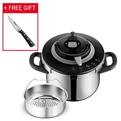Clipso+ CHEF 6L, Pressure Cooker, 4 Cooking Programs, Fast Cooking, One-Handed Lid, P4550731