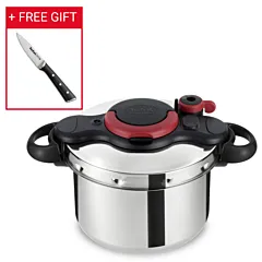 TEFAL Pressure Cooker | Easy 6L | Stainless steel |Express Cooking | One-Handed Opening/Closing | Made in France | 2 Years Warranty | P4620768