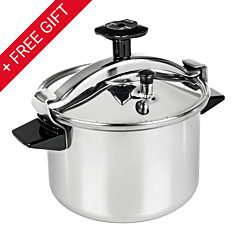 قدر ضغط | Authentique 8 لتر لـ 5/8 أشخاص | فضي / أسود | فولاذ مقاوم للصدأ | آمن | جميع مصادر الحرارة | صنع في فرنسا | ضمان لمدة سنتين | P0531134